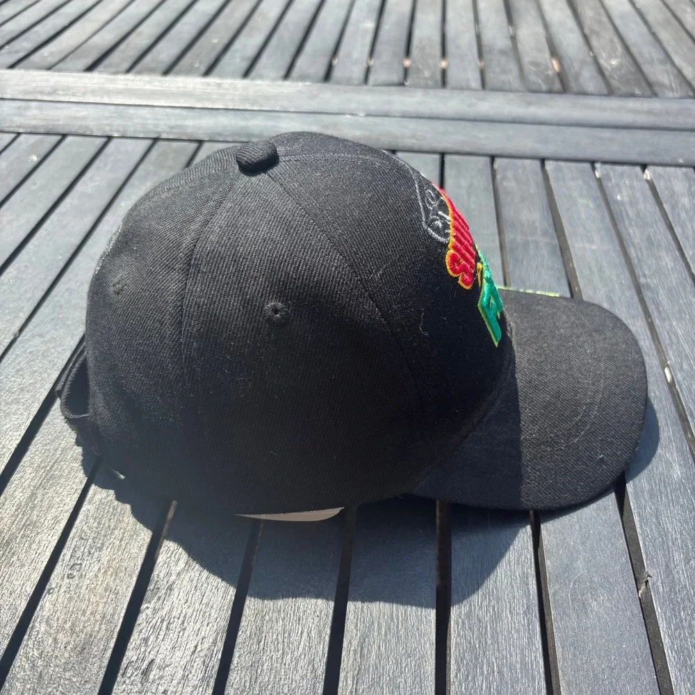 Santo Cap Baseball Hat Mens OSFM Black Good Shut Up and Fish Embroidery